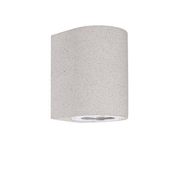 White Sandstone Glass Diffuser LED GU10 1x7 Watt IP65 100-240 Volt Bulb Excluded Light Down D: 8.6 W: 10 H: 12 cm image 1