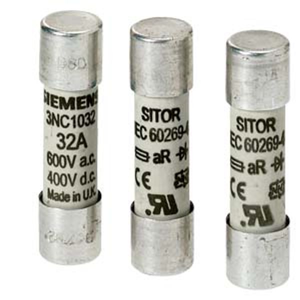 SITOR cylindrical fuse, 10 x 38 mm, 32 A, aR, Un AC: 600 V image 1