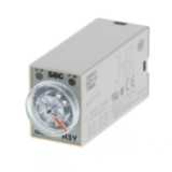 Timer, plug-in, 8-pin, on-delay, DPDT, 100-110 VDC Supply voltage, 1 S image 2