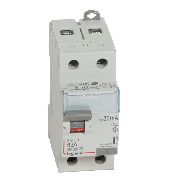 RCD DX³-ID - 2P - 230 V~ - 63 A - 30 mA - AC type image 1