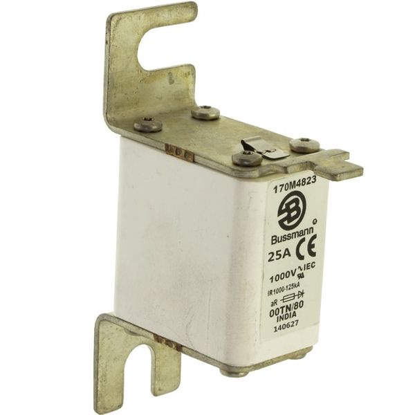 Fuse-link, high speed, 25 A, AC 1000 V, size 00, 30 x 47 x 98 mm, aR, DIN, IEC, single indicator image 4