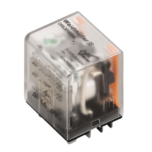 Miniature power relay, 220 V DC, Green LED, 3 CO contact (AgSnO) , 250 image 1