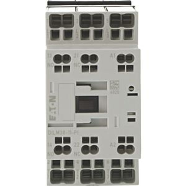 Contactor, 3 pole, 380 V 400 V 18.5 kW, 1 N/O, 1 NC, 220 V 50/60 Hz, AC operation, Push in terminals image 16