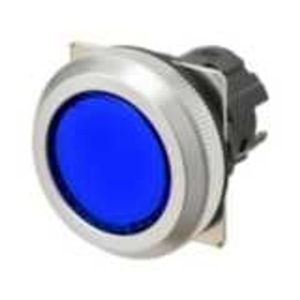 Pushbutton A30NZ Ã˜30 mm, bezel brushed metal, FLAT, MOMENTARY, CAP COL A3070011M image 2