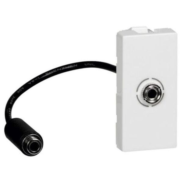 3.5mm Jack socket Arteor - preterminated - 1 module - white image 1