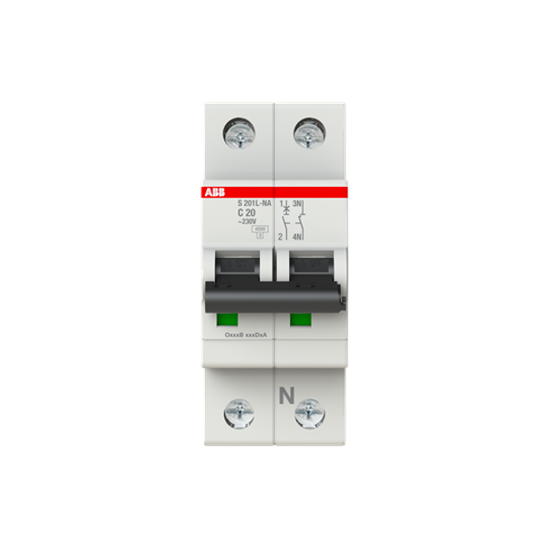 S201L-C20NA Miniature Circuit Breaker - 1+NP - C - 20 A image 1