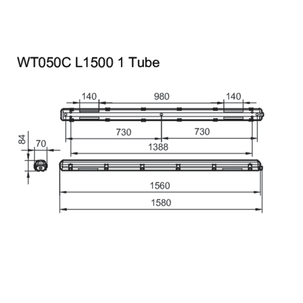 WT050C 1xTLED L1500 image 2