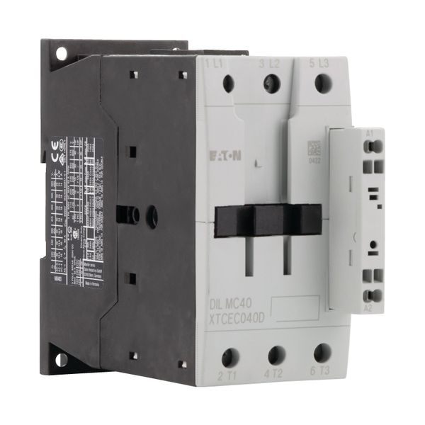 Contactor, 3 pole, 380 V 400 V 18.5 kW, RDC 24: 24 - 27 V DC, DC operation, Spring-loaded terminals image 8