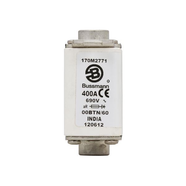 Fuse-link, high speed, 400 A, AC 690 V, size 00, 30 x 62 x 64 mm, aR, IEC, single indicator image 9