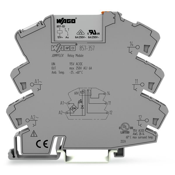 Relay module Nominal input voltage: 115 V AC/DC 1 changeover contact g image 1