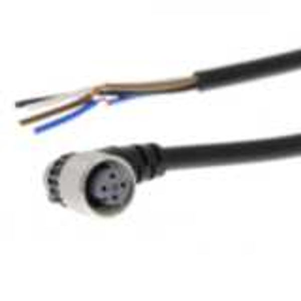 Sensor cable, M12 right-angle socket (female), 4-poles, A coded, stain XS2F0443A image 3