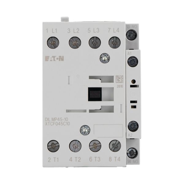 Contactor, 4 pole, AC operation, AC-1: 45 A, 1 N/O, 230 V 50 Hz, 240 V 60 Hz, Screw terminals image 7