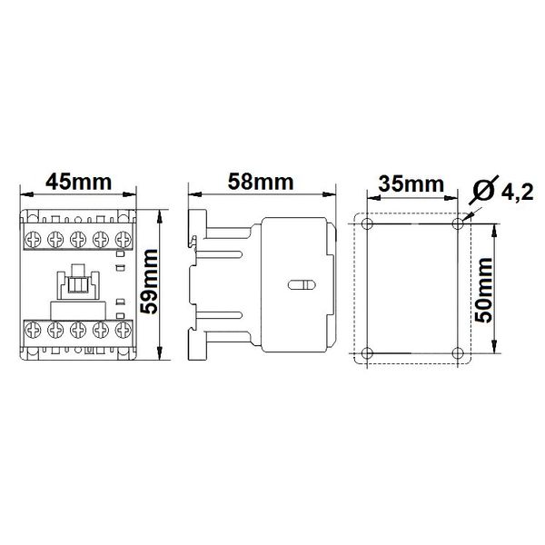 Contactor 3-pole, CUBICO Mini, 5,5kW, 12A, 1NO, 24VAC image 2