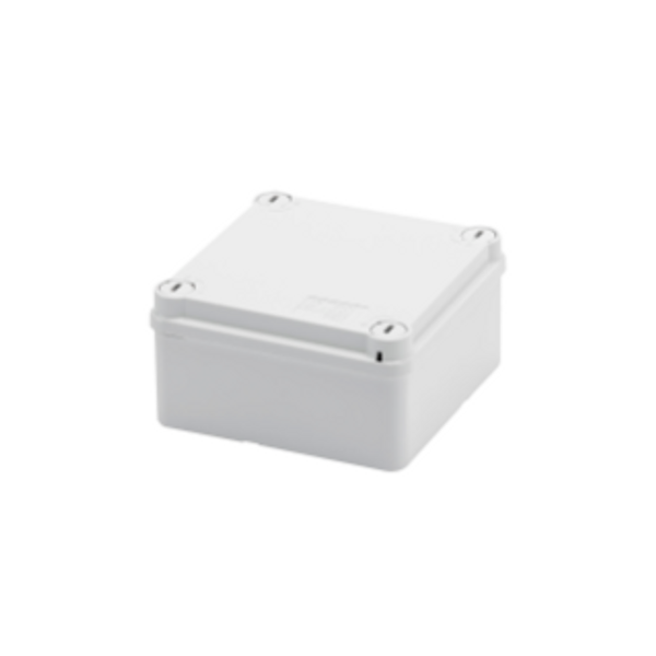 JUNCTION BOX WITH PLAIN QUICK FIXING LID - IP55 - INTERNAL DIMENSIONS 100X100X50 - SMOOTH WALLS - GREY RAL 7035 image 1