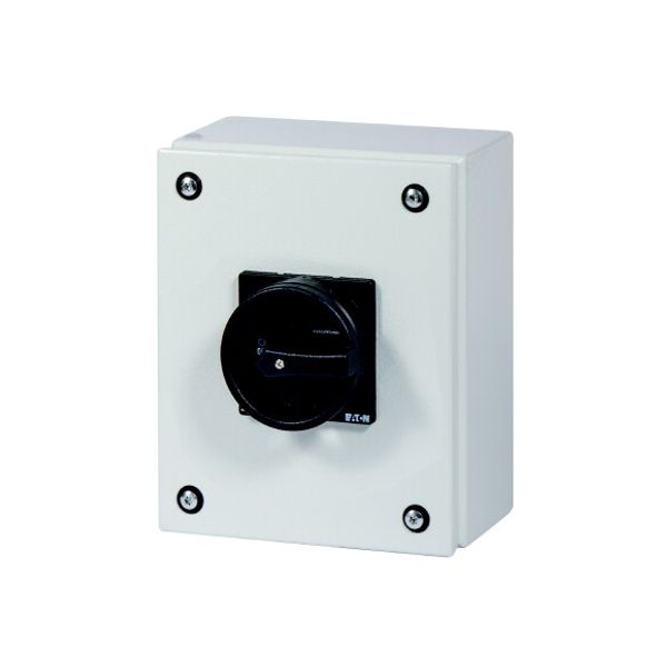 Main switch, P3, 63 A, surface mounting, 3 pole, STOP function, With black rotary handle and locking ring, Lockable in the 0 (Off) position, in steel image 3