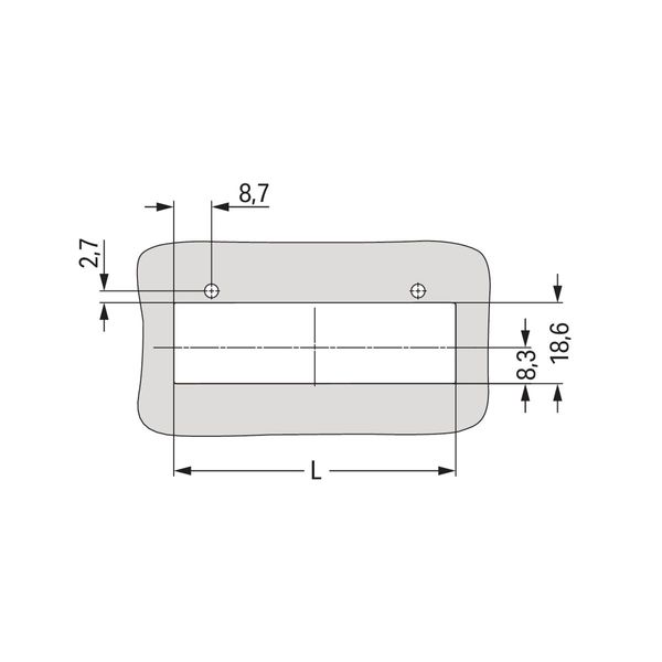 831-303 Snap-in frame; for male connectors; 1 part image 2