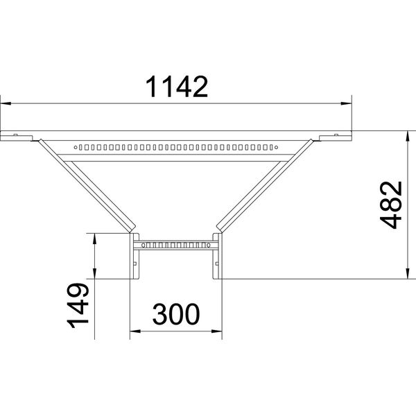 LAA 1130 R3 FT Add-on tee for cable ladder 110x300 image 2