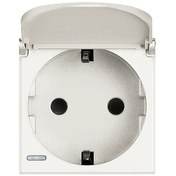 AXOLUTE - SOCKET 2P + E 10/ 16A WITH COVER WHITE image 1