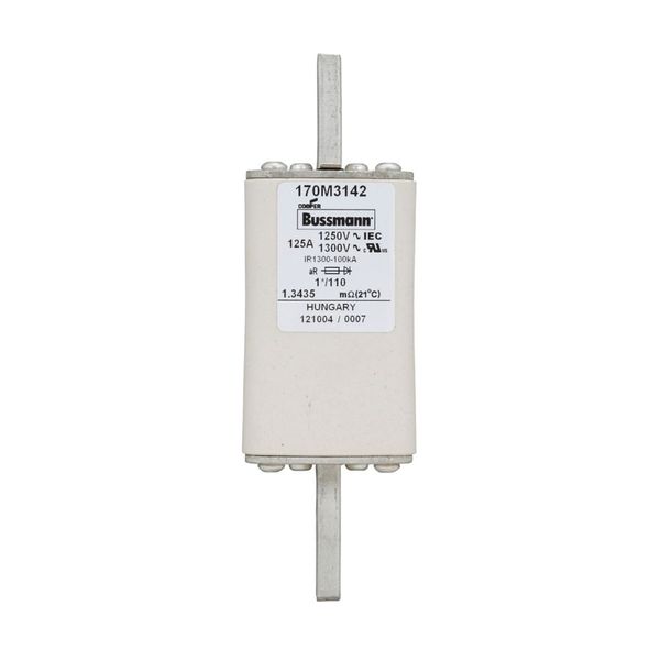 Fuse-link, high speed, 125 A, AC 1250 V, compact size 1, 45 x 45 x 138 mm, aR, DIN, IEC, single indicator image 9