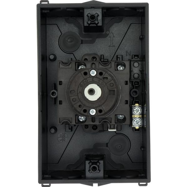 Main switch, T3, 32 A, surface mounting, 3 contact unit(s), 3 pole + N, 1 N/O, 1 N/C, STOP function, With black rotary handle and locking ring, Lockab image 4