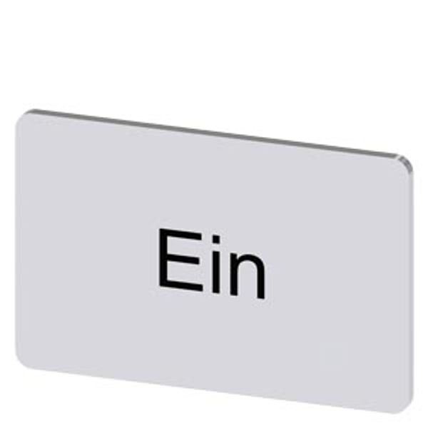 Labeling plate 17.5x27 mm, silver-colored label, labeling: Ein image 1