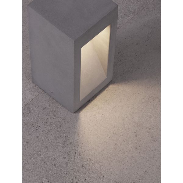 Gray Cement Glass Diffuser LED 6 Watt 450Lm 3000K 120-230V IP65 L: 12 W: 12 H: 25 cm image 1