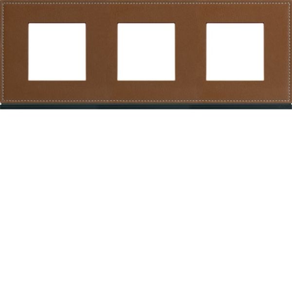 GALLERY FRAME 3x2 F. HORIZONTAL COFFEE LEATHER image 1