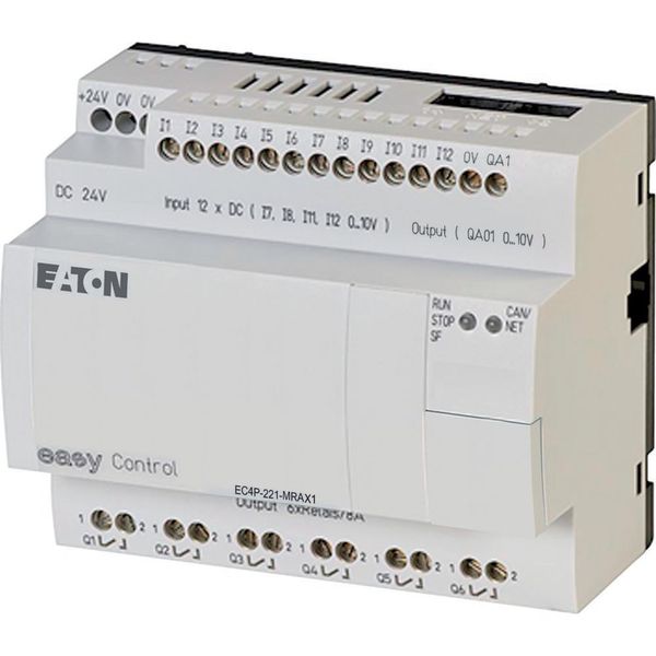 Compact PLC, 24 V DC, 12DI(of 4AI), 6DO(R), 1AO, CAN image 3