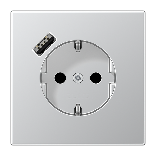 SCHUKO socket with USB type A AL1520-18AAN image 1