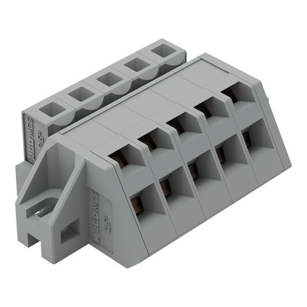 1-conductor female connector, angled CAGE CLAMP® 2.5 mm² gray image 1