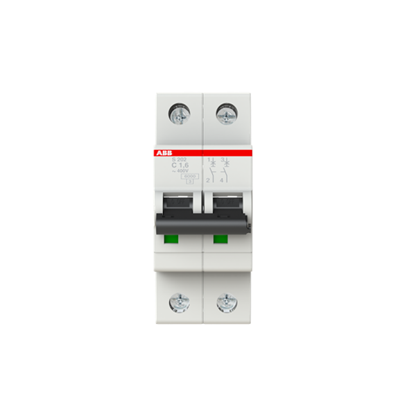 S202-C1.6 Miniature Circuit Breaker - 2P - C - 1.6 A image 4