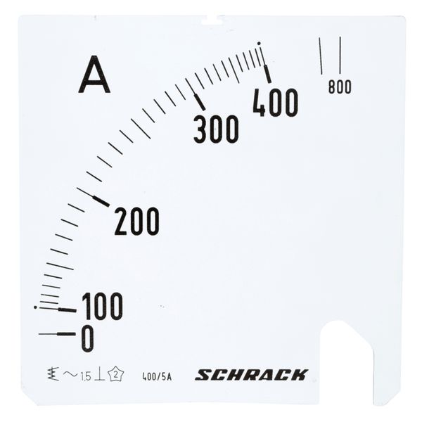 Scale Plate, 96x96mm, 400/800/5A AC image 1