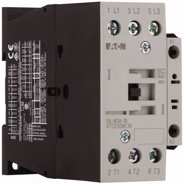 Contactor, 3 pole, 380 V 400 V 18.5 kW, 1 N/O, RDC 240: 200 - 240 V DC, DC operation, Screw terminals image 4