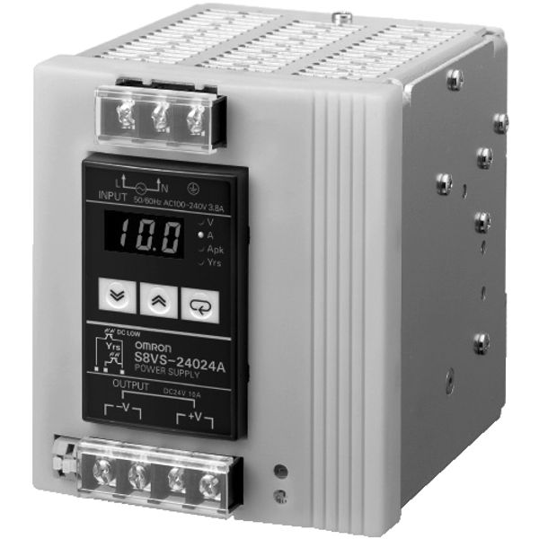 Power supply, 240W, 100/240 VAC input, 24VDC 10A output, DIN rail moun image 2