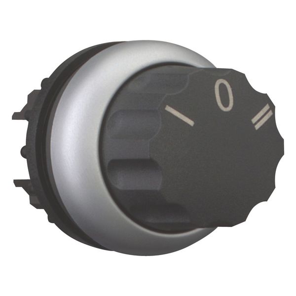 Changeover switch, RMQ-Titan, With rotary head, momentary, 3 positions, inscribed, Bezel: titanium image 6