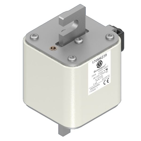 Fuse-link, high speed, 350 A, AC 1250 V, size 3, 76 x 92 x 139 mm, aR, DIN, IEC, single indicator image 6