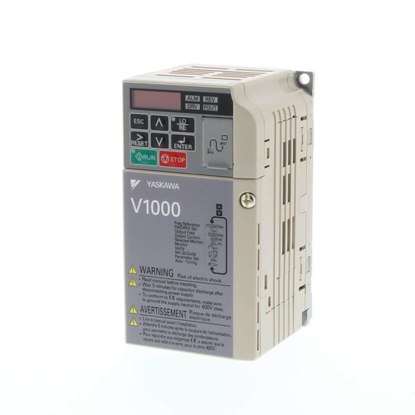 V1000 inverter, 1~ 200 VAC, 0.55 kW, 3.0 A, sensorless vector, max. ou image 2