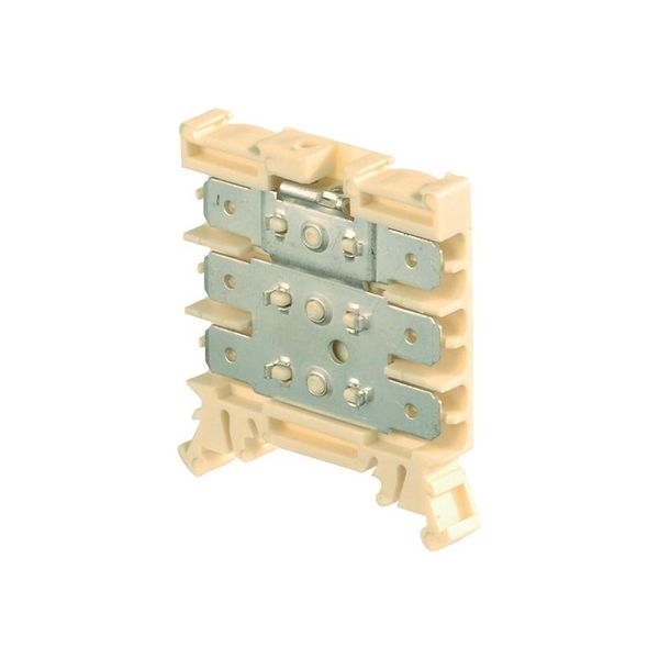 TERMINAL BLOCK, HD2.5/6.3.3G.3G.1, QUICK-CONNECT, 6 TABS, 6MM SPACING, BEIGE image 1