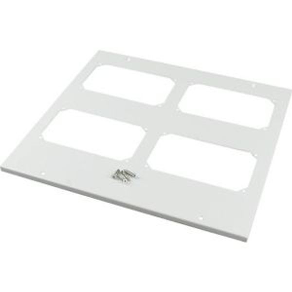 Top plate, F3A-flanges for WxD=600x600mm, IP55, grey image 2