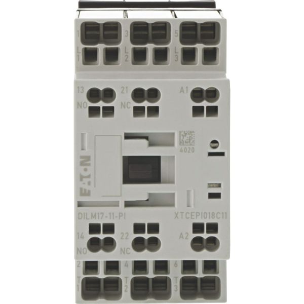 Contactor, 3 pole, 380 V 400 V 8.3 kW, 1 N/O, 1 NC, 230 V 50/60 Hz, AC operation, Push in terminals image 10