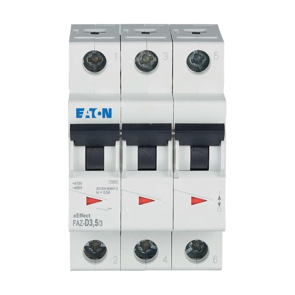 Miniature circuit breaker (MCB), 3.5 A, 3p, characteristic: D image 8