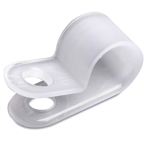 N6NY-016-9-M CBL CLAMP WHT PLAIN EDGE 1.0 DIA image 1