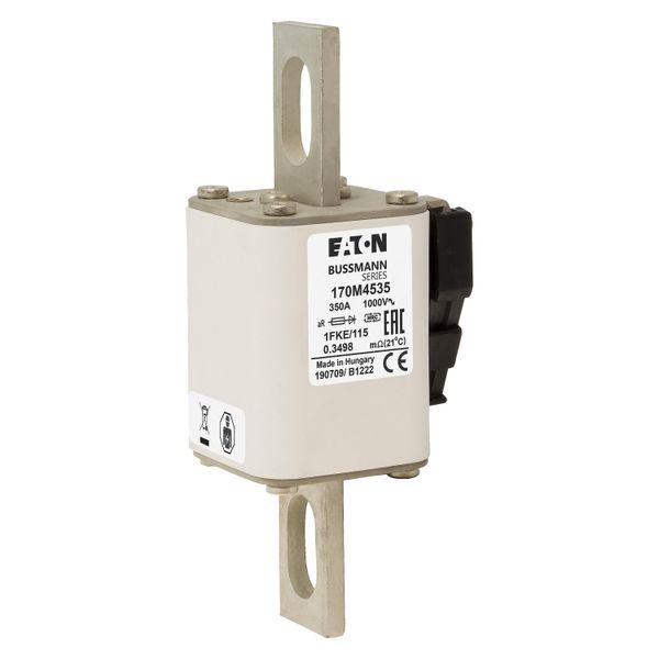 Fuse-link, high speed, 350 A, AC 1000 V, size 1, 51 x 68 x 102 mm, aR, IEC, single indicator image 16