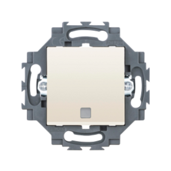 TWO-WAY SWITCH 1P 250V ac - QUICK WIRING TERMINALS - 10AX - BACKLIT - WITH REPLACEABLE LENS - IVORY - DAHLIA image 1