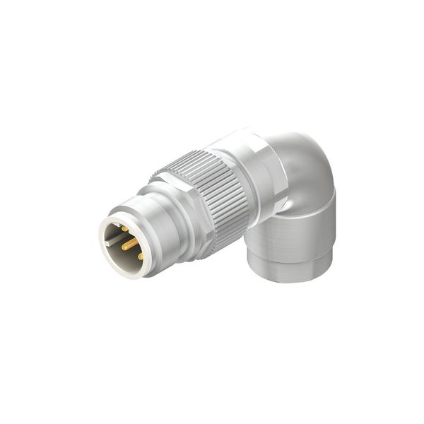 Round plug (field customisable), pin, 90&deg;, Crimp connection, M12,  image 1