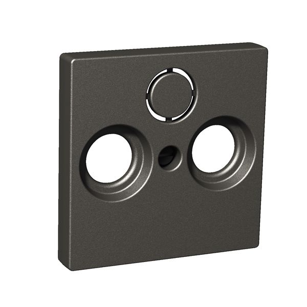 cover plate for R/TV/SAT socket, Exxact, anthracite image 4