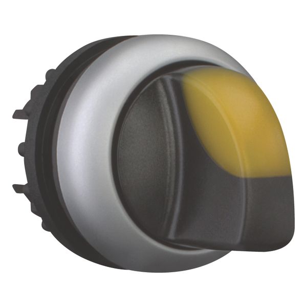 Illuminated selector switch actuator, RMQ-Titan, With thumb-grip, maintained, 2 positions, yellow, Bezel: titanium image 5