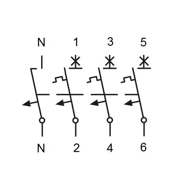 Miniature Circuit Breaker (MCB) AMPARO 6kA, B 32A, 3+N image 6