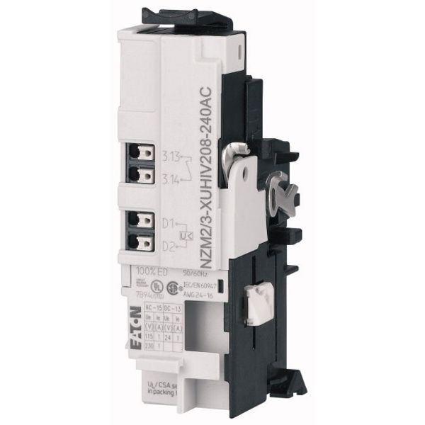 Undervoltage release for NZM2/3, 1 early-make auxiliary contact, 2NO, 48DC, Push-in terminals image 3