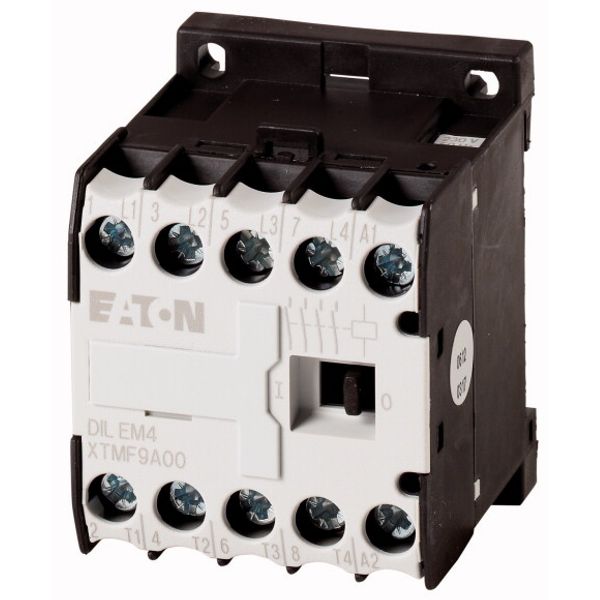 Contactor, 24 V 50/60 Hz, 4 pole, 380 V 400 V, 4 kW, Screw terminals, AC operation image 1
